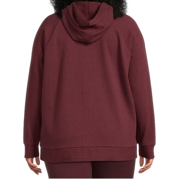 Terra & Sky Women's Plus Zise Full Zip Fleece Hoodie - Picture 3 of 3